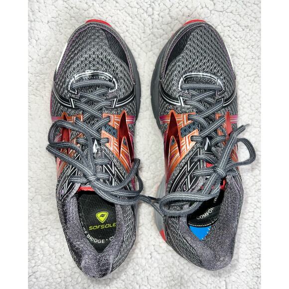 Brooks GTS 17 Running Shoe grey and pink - size 8 - L2 - Picture 6 of 10